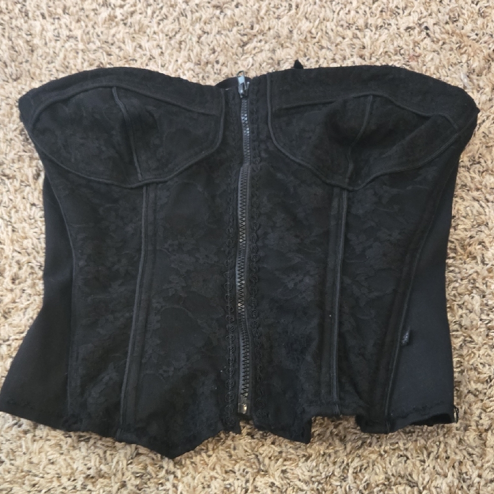 Vintage Tripp NYC Black Bustier Top Corset Vintage rare